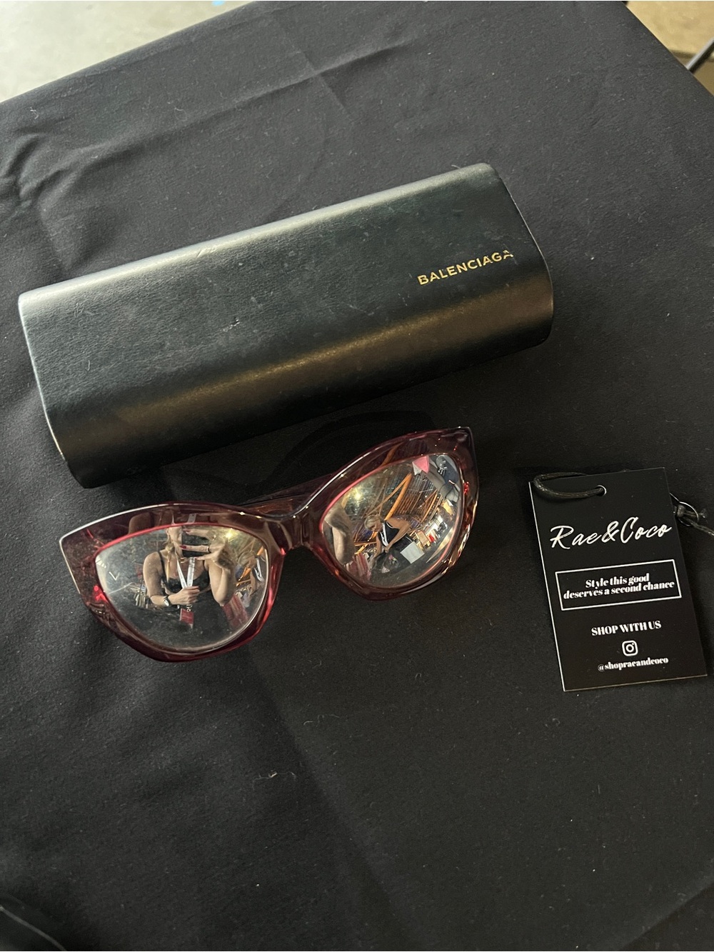 Balenciaga Women's Cat-Eye Sunglasses in Deep Wine